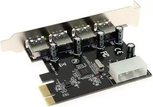 4 Port USB 3.0 HUB PCI-e PCI Express Expansion Card Adapter 5 Gbps Speed