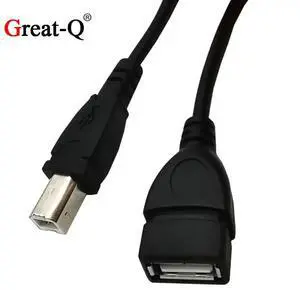 USB 2.0 Type A Female to USB B Male Scanner Printer Extension Adapter Cable 0.5M