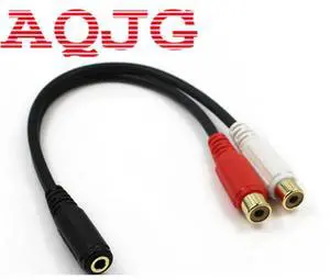 Audio Cable Stereo 3.5mm Female to 2 RCA(Phono) Female Y Adapter Cord Jack