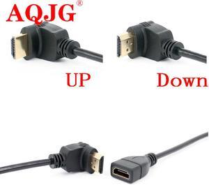 0.3m 90 Degrees Angle HDMI Male to HDMI Female Connector Cable Adapter Extender Converter adaptador for PC TV Laptop DVD Player