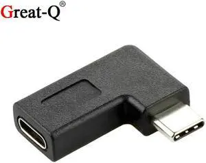 USB 3.1 SuperSpeed 10Gbps  Angled USB Type-C Male to Female Adapter Converter USB 3.1 SuperSpeed 10Gbps  Angled USB Type-C Male to Female Adapter Converter
