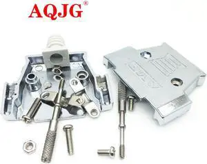 DB25 Male Plug / Female Socket Metal Shell Kit 2 Rows 25 Pin Serial Port Connector D-SUB 25 Adapters