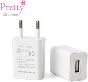 Round Pin EU EUR Adapter for Mobile Phone 5V1A USB Charger Plug CE Certificate Travel in Italy Switzerland Germany  Charging