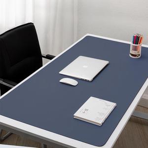 Large Mouse Pad Extra Big Non-Slip Desk Pad Waterproof PVC Leather Desk Table Protector Gaming Mouse Mat for Game Office Work color: white (80x40cm Dark Blue)