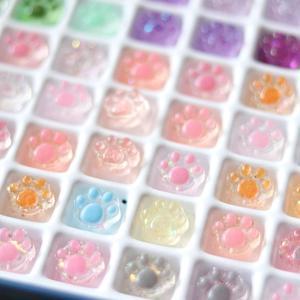 Games Backlit Keycap Cat Paw Cute DIY Key Cap for Mechanical Keyboards Personalized Transparent Crystal Keycap Cherry MX AxisBig Paw x 1