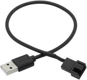 4 pin Fan To USB Adapter Cables 4 Pin Computer PC Fan Power Cable Connector Adapter 5V 30cm Connect