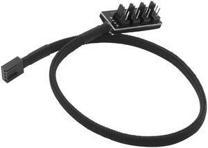 1 Female To 4 Male 4-Port Socket Power Cable For 4-Pin PWM Connector Cooling Fan