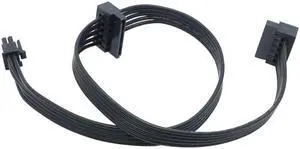 1pcs Mini 6 Pin to 2 SATA 15PIn Power Supply Cable for D-ell Vostro 3070 3670(45cm)