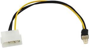 5pcs Computer Cooling Fan Power Cables 4 Pin to 3 Pin PC CPU Power Supply Extension Cable Cord Connector Adapter(18cm)
