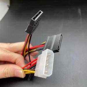 2pcs Computer Cable 4 Pin IDE Power Splitter 1 Male to 2 Female ATA / SATA Power Cable Y Splitter Hard Drive Power Supply Cable