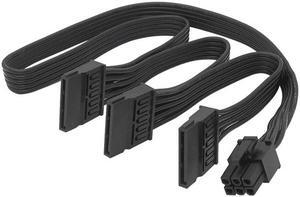 SATA Module Hige Quality Power Cable 6Pin IDE to 3 x SATA Adapter Splitter Cable For KM3 series ATX PSU