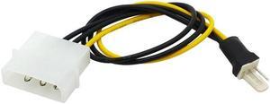 (1PC)18cm Molex (LP4) Male to 3-pin PC Fan Power Adapter Cable / Cord / Wire