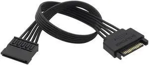 SATA 15Pin Male to 15P Female Power Extension Cable HDD SSD Power Supply Cable SATA Power Cable 30CM