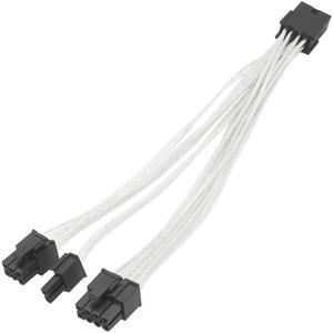 1 To 2 PCI-E GPU Card power supply 8P/8pin extension cable/ silver-plated cable/ dual 6+2 ports/ support 6PIN 8PIN 8+8P 8