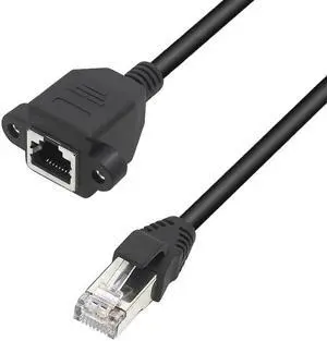15CM RJ45 Short Cable Male To Female Screw Panel Mount Ethernet LAN Network Extension Cable Rj45 Female To Male Cable (30cm)