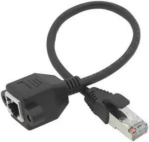 30CM RJ45 Short Cable Male To Female Screw Panel Mount Ethernet LAN Network Extension Cable Rj45 Female To Male Cable (30cm)