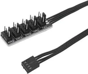 1 To 5 4 Pin Computer case CPU cooling fan splitter adapter power cable self-stick