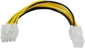4 Pin Male to 8 Pin CPU Power Supply Adapter Converter ATX Cable