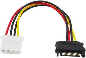 2pc Sata 15-pin Male Power Suitable For M-olex Ide 4-pin Female Drive Adaptor Line Professional