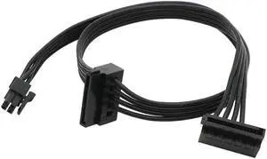 1pc 45CM Mini 4 Pin To 2 Sata SSD Power Supply Cable for L-enovo M410 M610 M415 B250(about 45cm)