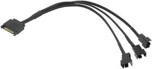SATA 1 to 3 4-Pin Power Cable Multiplier PC Computer Cooling Fan Splitter Hub Converter Adapter Supply Extension Wire Cord