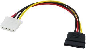 4 Pin M-olex Female TO 15pin SATA Female Power Supply Cable for SATA Dvires IDE plug to 15 Pin SATA Conversion Cable