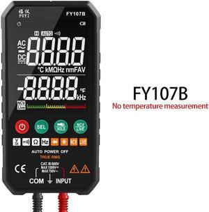 FY107C Smart Digital Multimeters Professional Color Screen DC NCV Auto Range temp Voltage Capacitance Analog multimetro Tester(FY107B)
