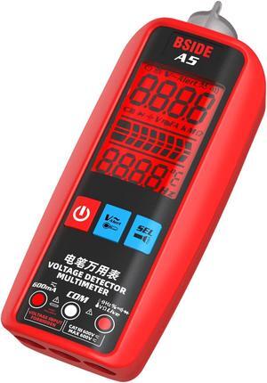 A5 Voltage Detector Multimeter AC DC 620V 610mA Smart Auto Selection Measure VFC Ohm Capacitance Diode Test 6000 Counts