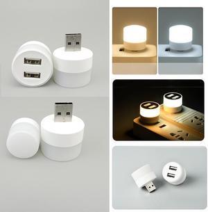 USB Plug LED book reading Lamp Night Light Mobile Power Charging Small LED Eye Protection Light Small bulb with USB splitter L1(type A white light)