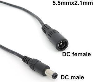 2pcs 1m/2m/3/5m DC male to female 5.5x2.1mm Power supply Cable connector Plug Extension Cord Adapter wire For LED strip light L1 (5pcs)
(3M)