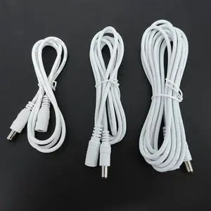 DC Power supply Cable Extension Cord Adapter Female to Male connector Plug 12V 5.5mmx2.1mm Cords For Strip Light CCTV Camera L1(1m)