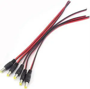2.1x5.5mm DC Male Plug 12V Power Pigtail Extension Cable Jack For LED Strip Light driver Cctv Camera Connector 12V DC Wire 2.1x5.5mm DC Male Plug 12V Power Pigtail Extension Cable Jack For LED Strip Light driver Cctv Camera Connector 12V DC Wire