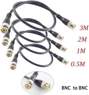 0.5M/1M/2M/3M BNC Male To BNC Male Adapter connector Cable Pigtail wire For CCTV Camera BNC Connection Cable Accessories L19(3M)