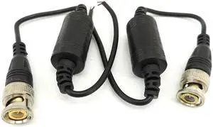 1Pair AHD/CVI/TVI HD Twisted Pair Transmitter Waterproof Passive BNC to 2-core Cable Video Balun for CCTV ABS Plastic L1