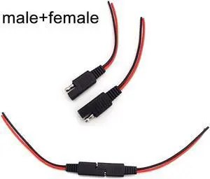 2PCS/Set DIY SAE Power Automotive Extension Cable 18AWG 10CM Solar Battery Plug Wire SAE Connector Cable