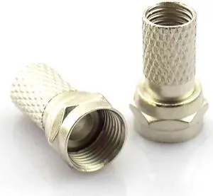 10pcs RG6 F Plug Connector Satellite Sky Virgin TV Aerial Cable Screw Twist Coax Adapter for RG6 Coaxial Cable TV Adapter L19