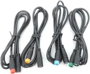 Speed Sensor male to female M/F Extension connector Cable M8 2 3 4 5 6 Pin Electric Bicycle Waterproof for Ebike Copper Wire 1M(2pin)