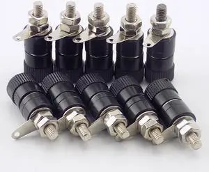 4mm DIY Banana Female Plugs Amplifier Speaker Posting Connector Splice Terminals For Audio Jack Red and Black Color(10pcs RED)