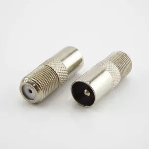 5/10pcs/Lot Aerial Male Adapter F Female To TV Male Converter Satellite Coax Connector Data Sync TV Coaxial Plug L1(5pcs)