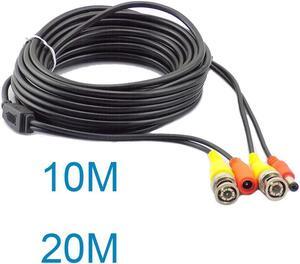 10M 20M CCTV Camera Cable DVR Recorder System Video Cable DC Power Security Surveillance BNC Cable (20m)