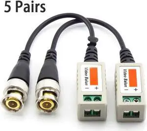 10pairs (20pcs) 3000FT Distance UTP Video Balun Twisted CCTV Balun Passive Transceivers BNC Cable Cat5 CCTV camera  Adapter L19