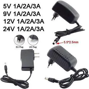 AC 110-240V DC 5V 9V 12V 24V 1A 2A 3A adapter 12 V Volt Converter Power Supply Charger for phone toys Universal LED light strip(US(24V 3A)