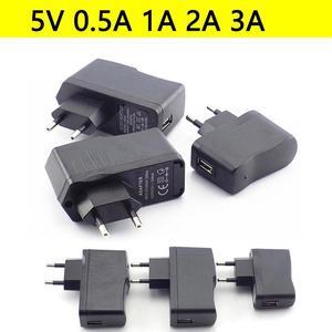 5V 0.5A/1A/2A/3A 3000ma DC USB Charger Micro USB  Charging Port Power Adapter Converter Supply For LED Strip Lights Phone US/EU(EU(5V 0.5A)