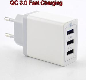 Portable 3 Ports Quick Charge QC 3.0 USB Charger Power Bank Phone Power Supply Adapter Wall Desktop Charging EU/US Plug L1 EU