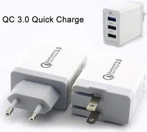 QC 3.0 Quick Charge Portable 3 Ports USB Charger Power Supply Adapter Bank Phone Wall Desktop Charging EU US Plug L1