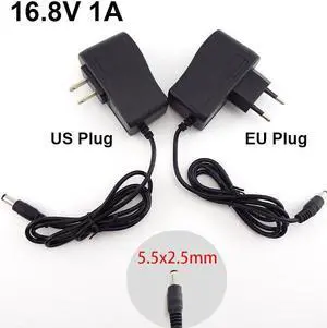 AC 100-240V DC 16.8V 1A 5.5*2.5mm Charger Power Supply Adapter for 18650 Lithium Battery US EU Plug CCTV Camera Charging EU plug