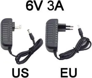 6V 3A 3000ma AC 110V 220V to DC 6V 3A Adapter Power Supply Converter charger switchLed Transformer Charging   for CCTV Camera (EU plug)
