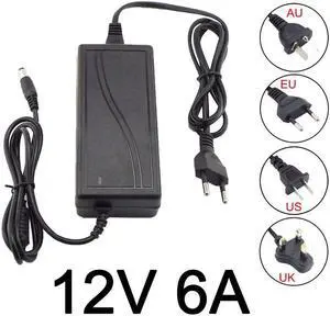 12V 6A 6000ma Power Supply AC DC Adapter Converter charger 100-240VLed Transformer Charging  12volt for LED Light CCTV camera AU plug