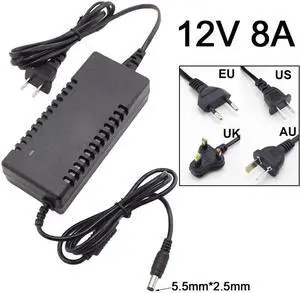 12V 8A 8000am AC to DC Power Adapter Supply Converter charger switch Led Transformer Charging   for CCTV Camera LED strip light (AU Plug)