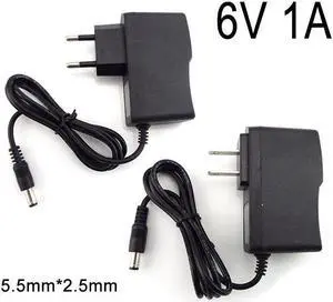 AC DC 100V-240V 6V 1A Power Supply Adapter Charger Converter Transformer CCTV Camera LED Strip Lamp 5.5mm*2.5mm US EU Plug L1 (US plug)